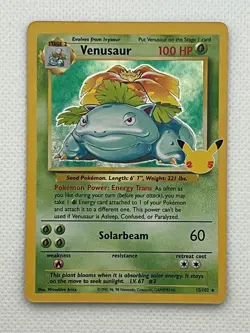 Pokemon 25th Anniversary Celebrations TCG Card 15/102 Venusaur Holo - Image 1