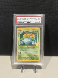 Venusaur Celebrations 15/102 25th Anniversary PSA 10 Gem Mint Pokemon Card TCG - Image 1