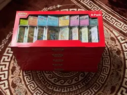 Pokemon TCG: Scarlet & Violet Prismatic Evolutions 8 Pack Mini Tin Set Costco x5 - Image 2