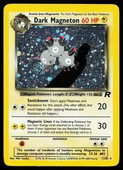 Dark Magneton 11/82 Holo Rare Team Rocket Pokemon Card - Image 1