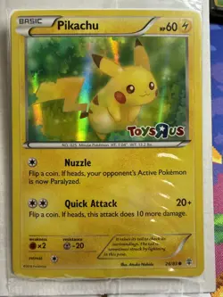 2016 Pokemon Pikachu TCG Stamped Holo Promo Card 26/83 Toys R US Sealed NM - Image 2