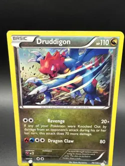 Pokemon TCG Druddigon Flashfire Holo Rare Card 70/106 - Image 2