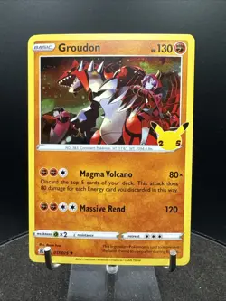 Groudon Celebrations 017/025 Rare Holo 2021 Pokemon Card TCG CCG - Image 3