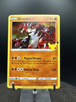 Groudon Celebrations 017/025 Rare Holo 2021 Pokemon Card TCG CCG - Image 4