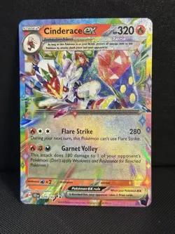 Pokemon TCG Stellar Crown Cinderace EX Card 028/142 Sv07 - Image 1
