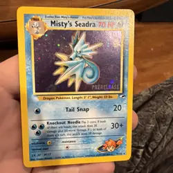 Misty’s Seadra 9/132 Holo Prerelease Gym Heroes NM-Mint 1999 Pokemon Card - Image 2