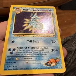 Misty’s Seadra 9/132 Holo Prerelease Gym Heroes NM-Mint 1999 Pokemon Card - Image 3