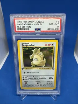 1999 Pokemon Jungle 1st edition PSA 8 Holo Kangaskhan #5 TCG Trading Card - Image 1