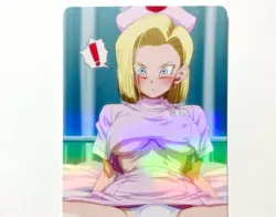 Dragon Ball Android 18 Sexy Doujin Waifu Girl Lewd Anime Art Goddess Card - Image 1