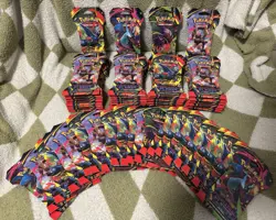 Lot of 60 - Pokemon ME Phantasmal Flames Sleeved Booster Packs Sealed Random Art - Image 1