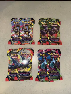 Pokemon TCG Phantasmal Flames Sleeved Booster Pack Lot x8 - Two Art Sets - Image 1