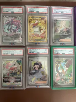PSA, TAG 5-10 Graded Pokemon Card Lot Perfect Gift + Bonus 9 Sealed Booster Pack - Image 2
