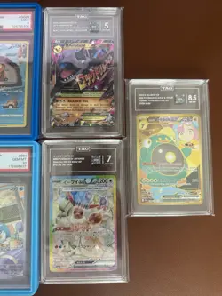 PSA, TAG 5-10 Graded Pokemon Card Lot Perfect Gift + Bonus 9 Sealed Booster Pack - Image 3