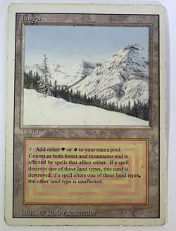 Taiga Dual Land MTG - Magic The Gathering -Revised Edition- LP - Image 1