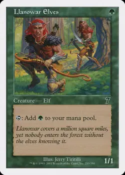 4 Llanowar Elves 4x x4 - LP - 7th Edition - SPARROW MAGIC mtg - Image 1