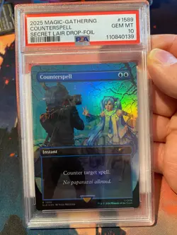 MTG Secret Lair Drop Counterspell Foil PSA 10 - Image 1