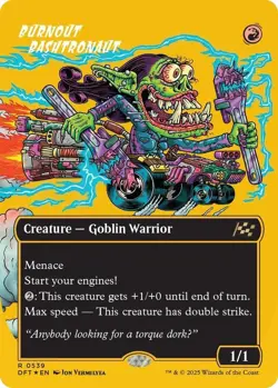 Burnout Bashtronaut (First-Place Foil) Aetherdrift Borderless Foil, 0539, NM - Image 1
