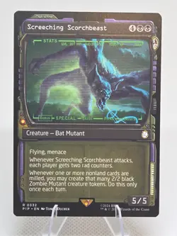 Screeching Scorchbeast (Showcase) X1 PIP MTG Fallout FB3 - Image 1