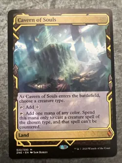 MTG Cavern of Souls Zendikar Rising Expeditions Regular Mythic Rare - Image 1