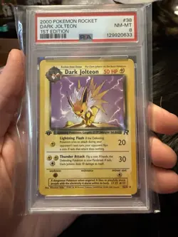 2000 POKEMON ROCKET 1ST EDITION #38 DARK JOLTEON PSA 8 Non Holo - Image 1