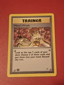 Misty's Wrath 114/132 Gym Heroes Unlimited Uncommon Pokemon TCG Ken Sugimori - Image 1