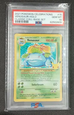 2021 POKEMON SWORD & SHIELD CELEBRATIONS VENUSAUR CLASSIC COLLECTION PSA 10 - Image 1
