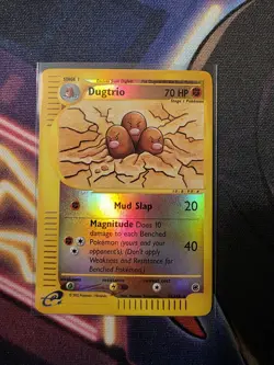 Dugtrio 010/165 NM Expedition Base Set Reverse Holo Rare Pokemon TCG 2002 - Image 1