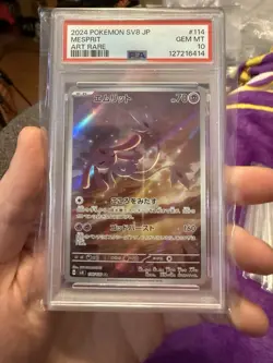 PSA 10 Mesprit Art Rare 2024 Pokemon Japanese SV8 #114 - Image 1