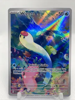 Pokemon TCG Wiglett 206/198 Scarlet & Violet Base Illustration Rare Full Art - Image 1