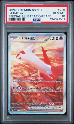 2024 POKEMON PORTUGUESE SSP PT-SURGING SPARKS #239 LATIAS EX PSA 10 - Image 1