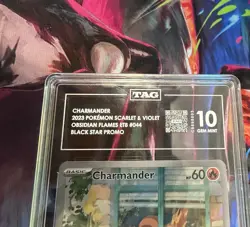 Pokemon Charmander Obsidian Flames ETB Promo SVP EN 044 TAG 10 Gem Mint - Image 3