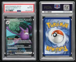 Team Rocket's Crobat ex Ultra Rare Pokemon Destined Rivals (DRI) PSA 8 - Image 3