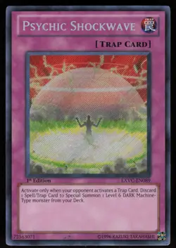Psychic Shockwave EXVC-EN089 Secret Rare Extreme Victory 1st Edition Yu-Gi-Oh - Image 1