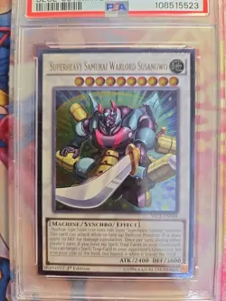 Superheavy Samurai Warlord Susanowo SECE-EN048 ULT Rare 1st Ed Yugioh PSA 10 - Image 3