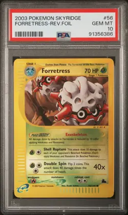 PSA 10 Forretress 56/144 Reverse Holo Skyridge WOTC Pokemon Card 2003 Pop42 - Image 2