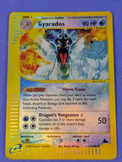 Gyarados [Reverse Holo] #11/144 Pokemon Skyridge - Pokemon Card - HP - Image 2