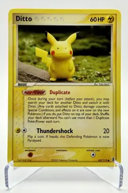 2005 Pokemon EX Delta Species Ditto (Pikachu) 63/113 Vintage Rare TCG 🔥 - Image 1