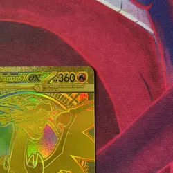 Mega Charizard EX 130/094 Phantasmal Flames Gold Full Art Hyper Rare Pokemon TCG - Image 4