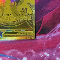 Mega Charizard EX 130/094 Phantasmal Flames Gold Full Art Hyper Rare Pokemon TCG - Image 5