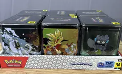 Pokemon TCG: Stacking Tins 2025 Factory Sealed 6 Tin Box With Store Display Case - Image 3