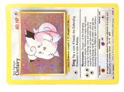 Vintage 1999 Pokemon Unlimited Clefairy Rare Holo Card # 5/102 - Image 3
