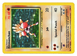 Hitmonchan Holo #7/102 Base Set Holo Rare Pokemon Card - Image 3
