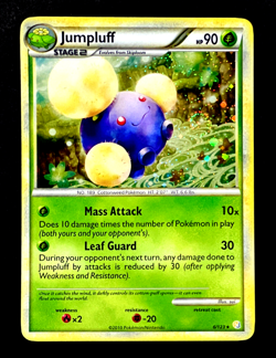 2010 Pokemon JUMPLUFF HeartGold & SoulSilver HOLO RARE Base Set Card 6/123 SWIRL - Image 1