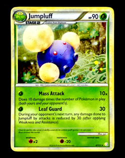 2010 Pokemon JUMPLUFF HeartGold & SoulSilver HOLO RARE Base Set Card 6/123 SWIRL - Image 2