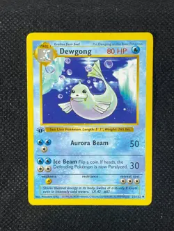 Pokemon Card: 1st Edition DEWGONG Base Uncommon (NM) - Image 1