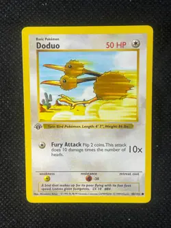 Pokemon Card: 1st Edition DODUO Base Common (NM-MINT) - Image 1