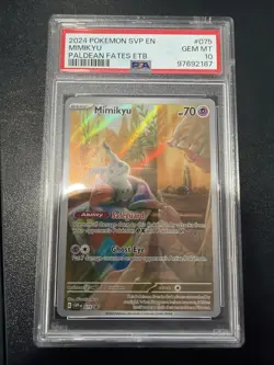 Mimikyu 075 Sv: Scarlet & Violet Promo Cards Holo Psa 10 - Image 1