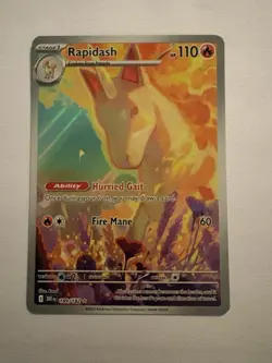 Pokemon TCG Rapidash Destined Rivals Illustration Rare Card 189/182 NM Condition - Image 1
