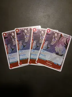 X4 One Piece Card Game TCG Karasu OP05-005 R M/NM Condition - Image 1