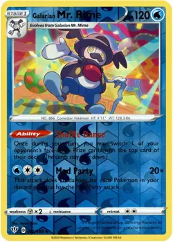 Galarian Mr. Rime 36/189 Reverse Holo | Darkness Ablaze | Pokemon Card - Image 1